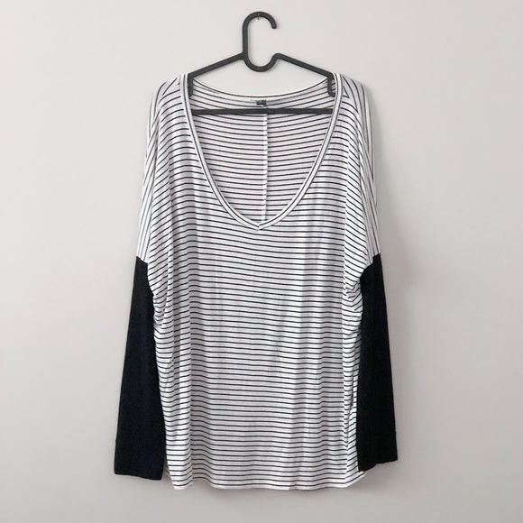 WINDSOR LONG SLEEVE STRIPE TOP - Picture 1 of 5
